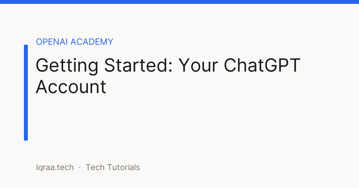 ChatGPT account
