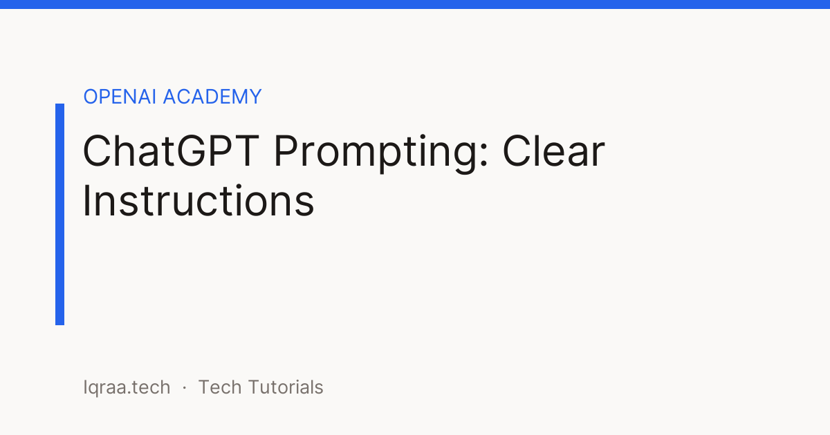 ChatGPT prompting