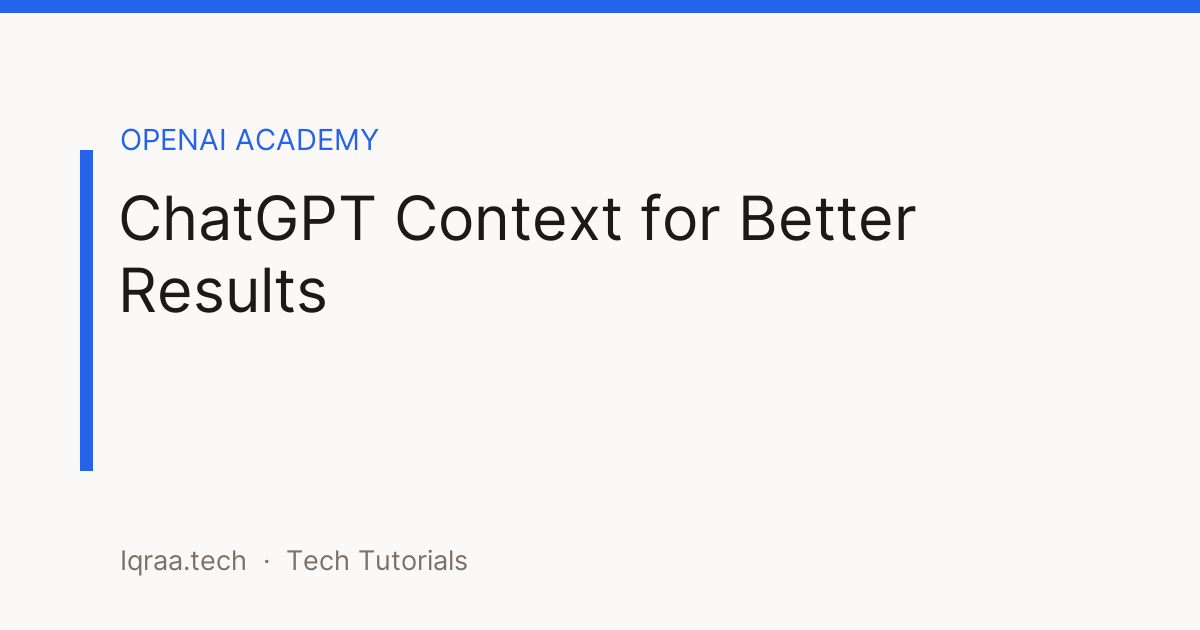 ChatGPT context