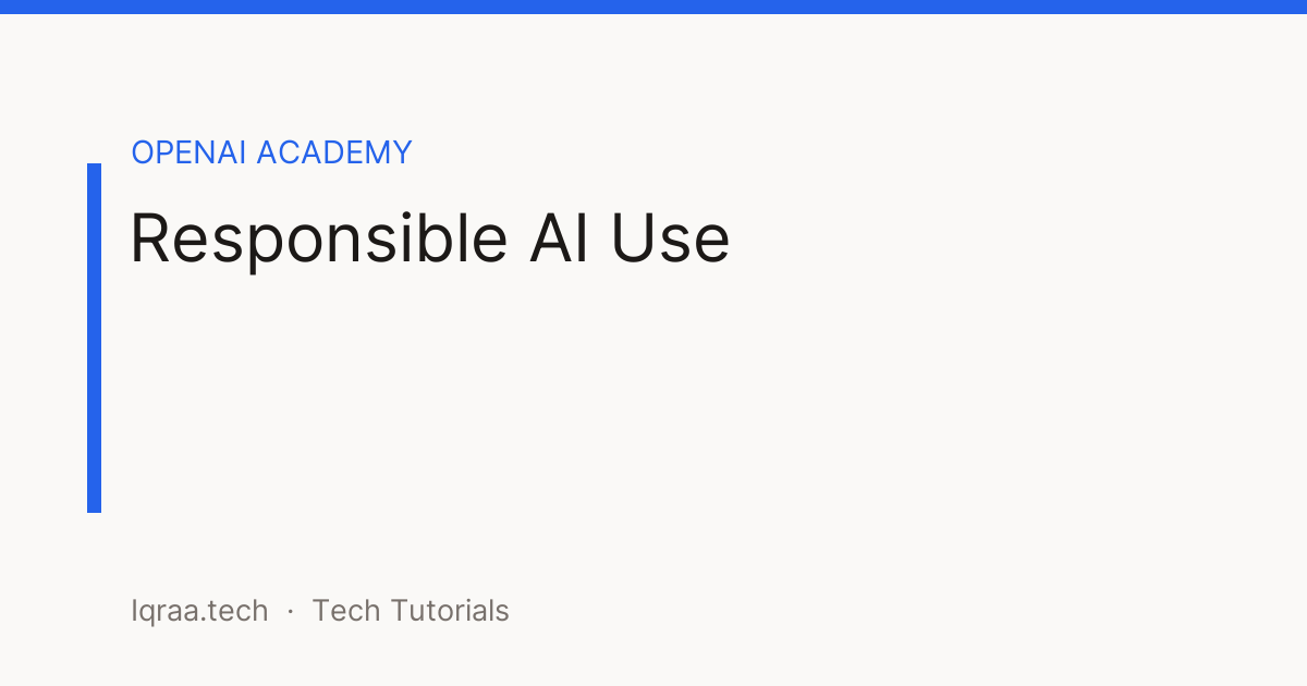 responsible AI