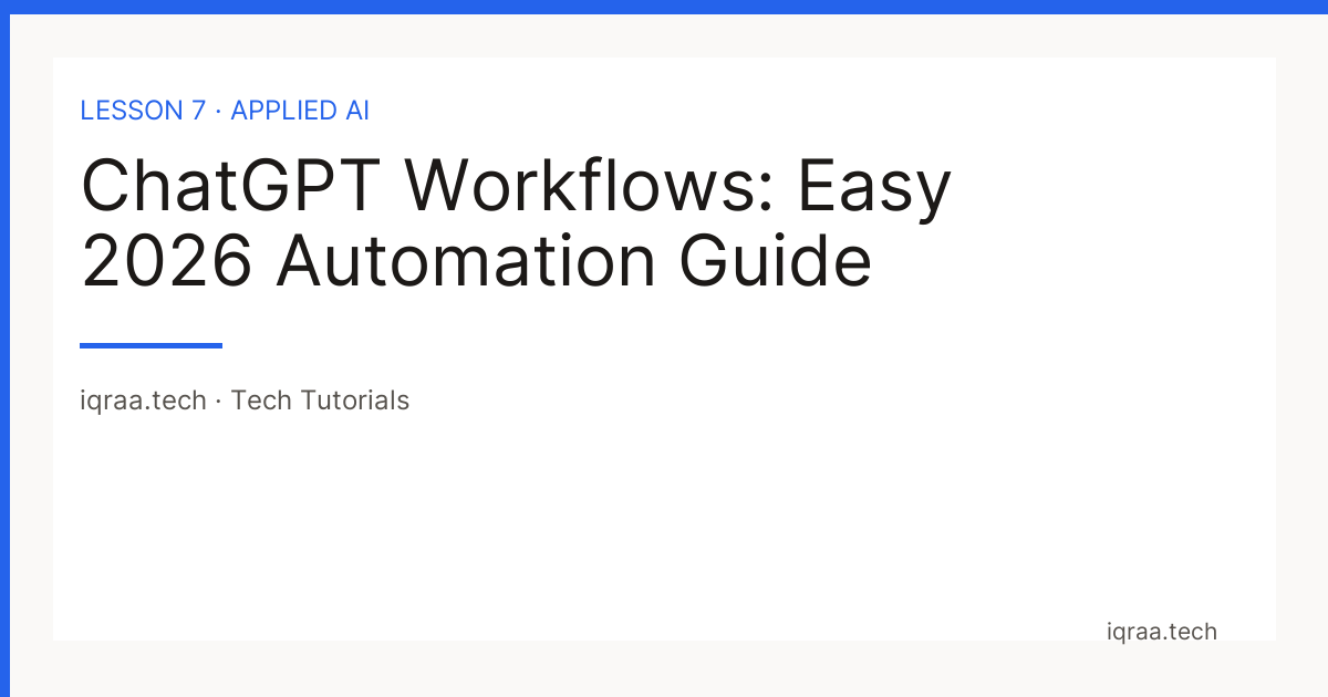 07 — From Prompts to Workflows — title card