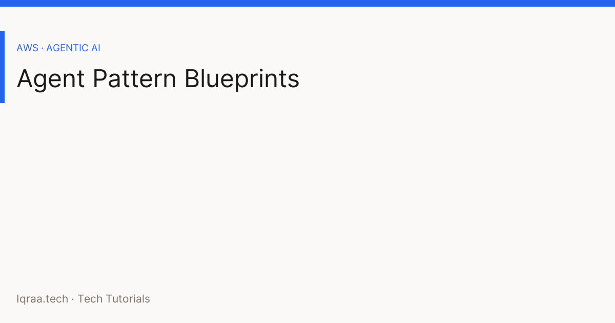 02 – AWS Agentic AI Patterns: From Reasoning to Multi-Agent — key concepts card