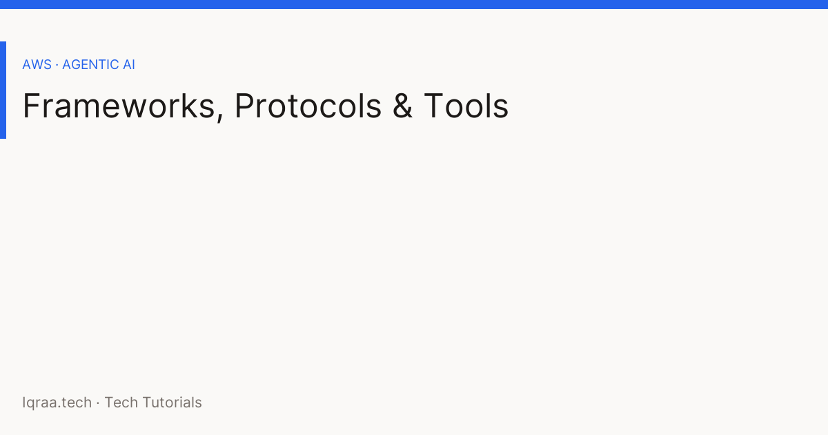 03 – AWS Agentic AI Frameworks: Strands, LangChain, and MCP — title card