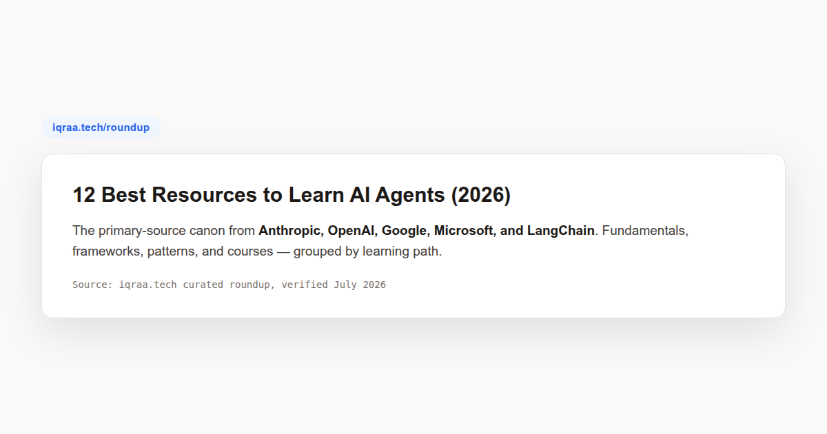 12 best resources to learn AI agents in 2026
