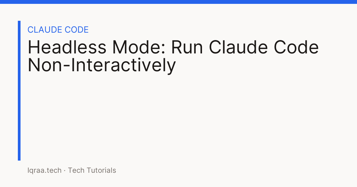 headless mode