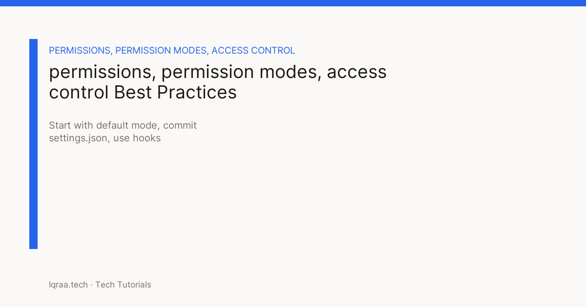 permissions best practices