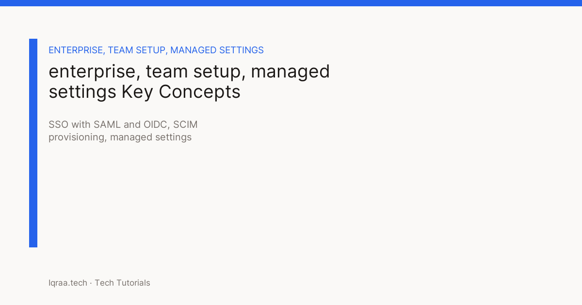 enterprise key concepts