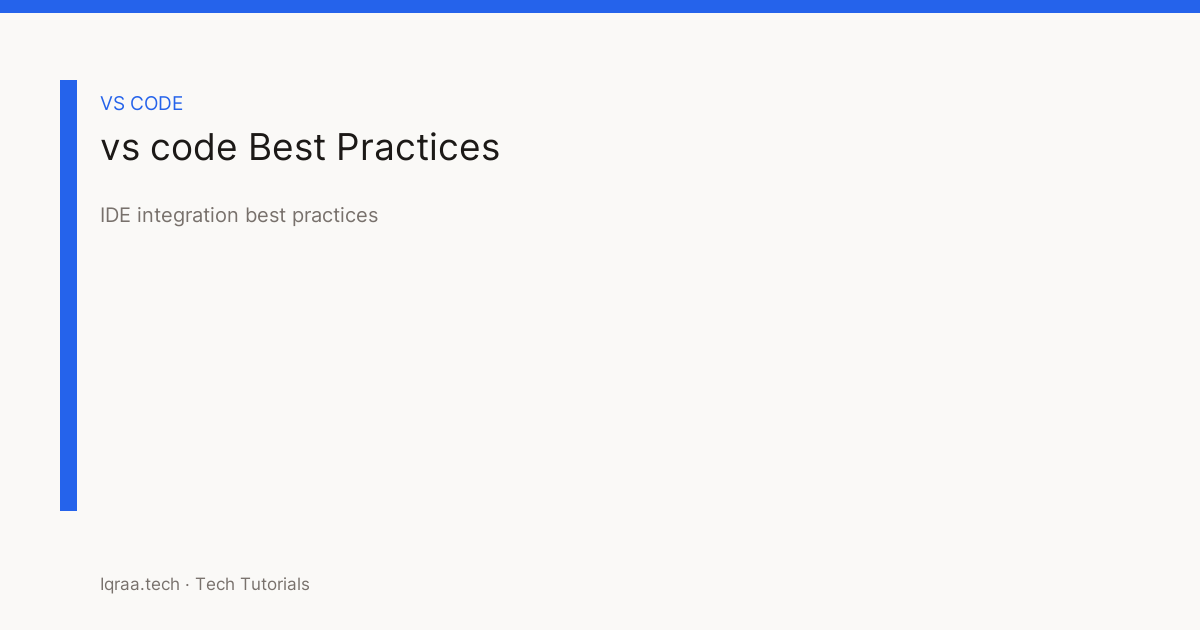 Claude Code VS Code: Easy IDE Guide — best practices card