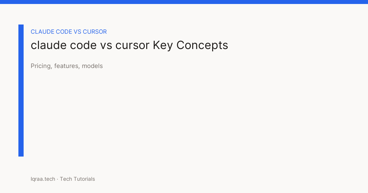 Claude Code vs Cursor vs Copilot: Honest Comparison: key concepts card