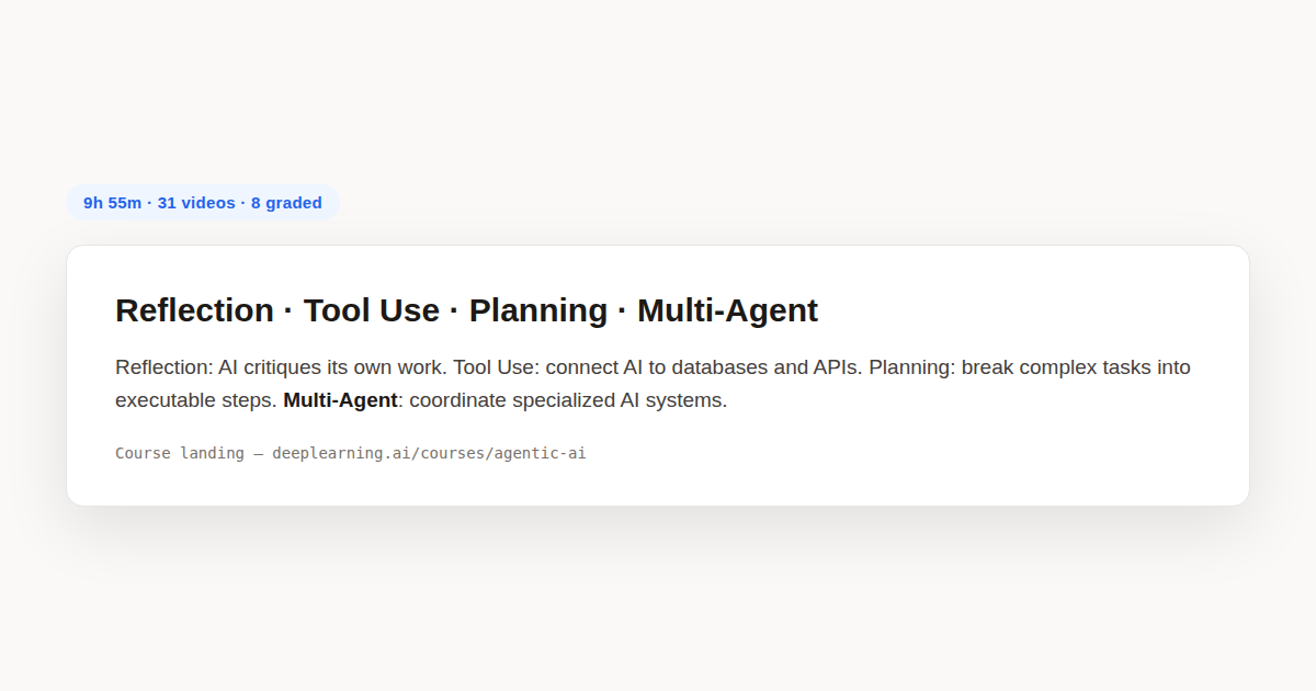 Agentic AI Design Patterns key concepts