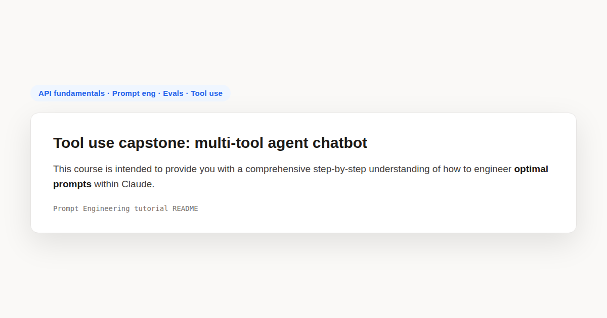 Claude API Course key concepts