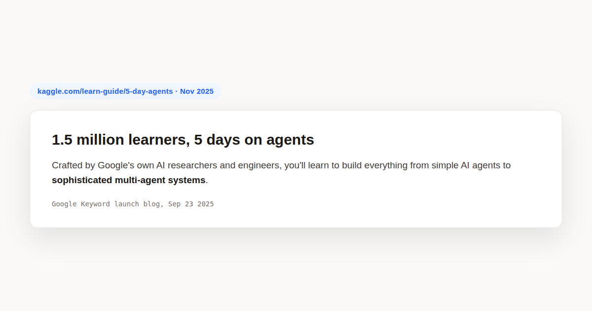 Kaggle AI Agents