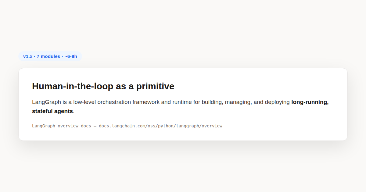 LangGraph course key concepts
