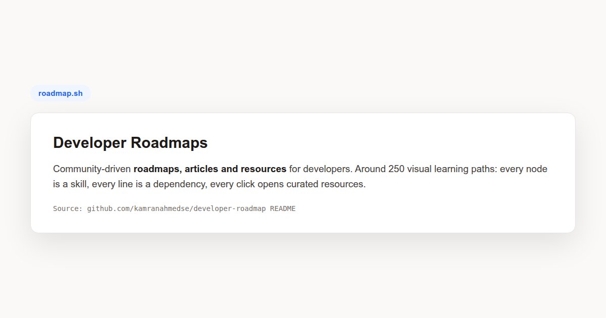 developer-roadmap visual learning paths
