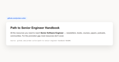 Project screenshot: Path to Senior Engineer Handbook