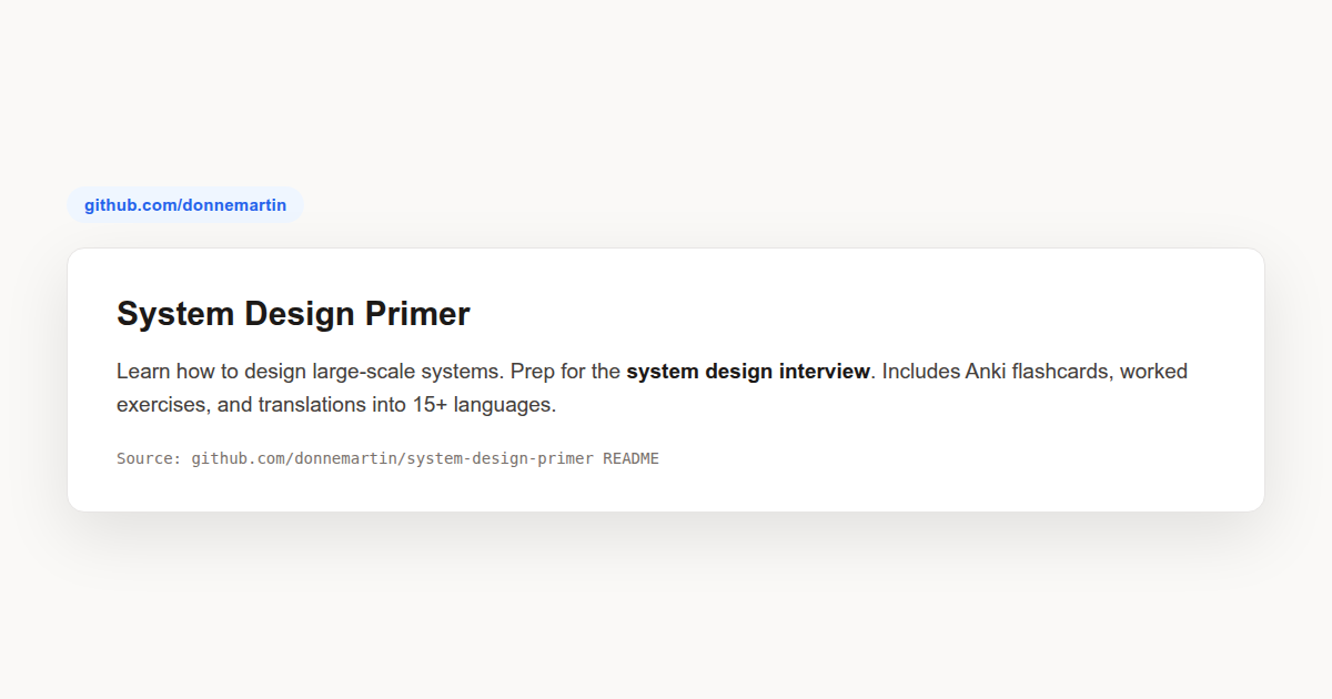 system-design-primer system design interview prep