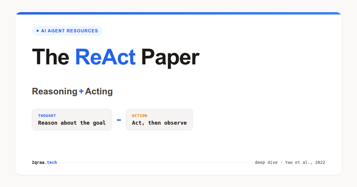 The ReAct paper: how reasoning and acting built modern AI agents